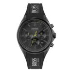 BOSS Chronograph Quartz Watch for Men with Black Silicone Bracelet-1513859-46mm-1