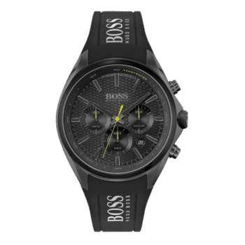 BOSS Chronograph Quartz Watch for Men with Black Silicone Bracelet-1513859-46mm-1