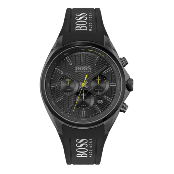 BOSS Chronograph Quartz Watch for Men with Black Silicone Bracelet-1513859-46mm-1