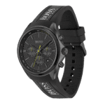 BOSS Chronograph Quartz Watch for Men with Black Silicone Bracelet-1513859-46mm-1
