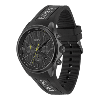 BOSS Chronograph Quartz Watch for Men with Black Silicone Bracelet-1513859-46mm-2