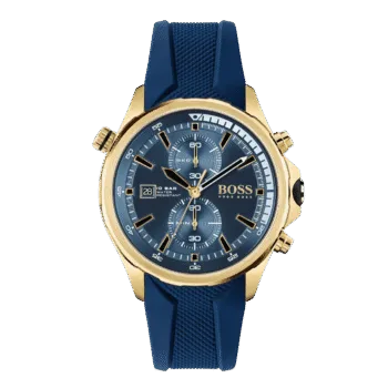 BOSS Globetrotter Chronograph Gents Rubber Watch 1513822-46mm-1