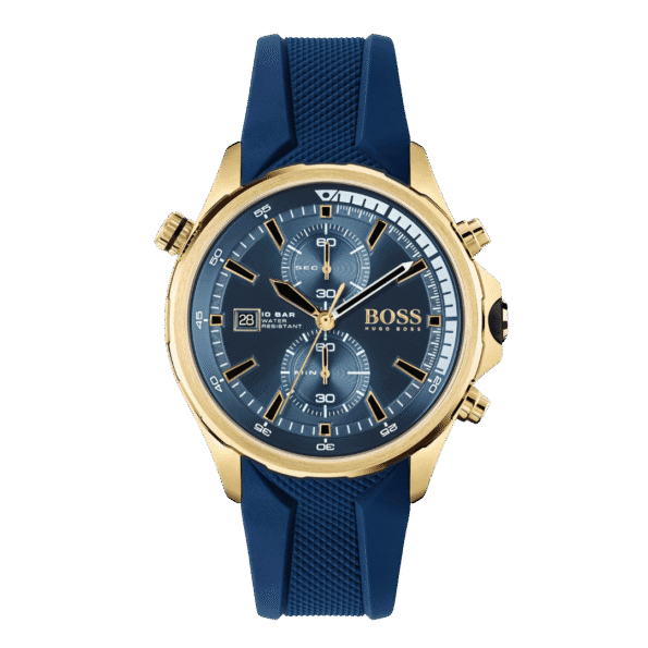 BOSS Globetrotter Chronograph Gents Rubber Watch 1513822-46mm-1