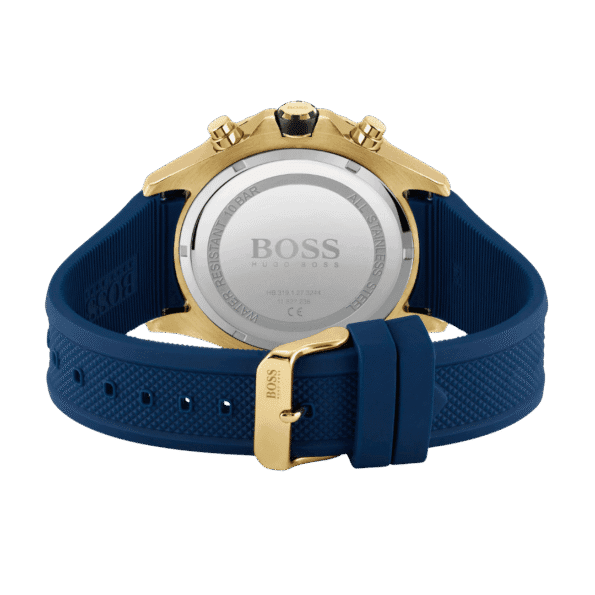 BOSS Globetrotter Chronograph Gents Rubber Watch 1513822-46mm-5