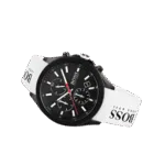 BOSS Velocity Men’s Stainless Steel Quartz Watch with Silicone Strap White-44mm Model 1513718-1