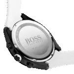 BOSS Velocity Men’s Stainless Steel Quartz Watch with Silicone Strap White-44mm Model 1513718-1