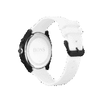 BOSS Velocity Men’s Stainless Steel Quartz Watch with Silicone Strap White-44mm Model 1513718-1