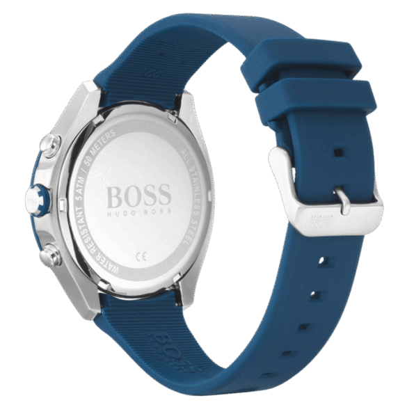 HUGO Men's Stainless Steel Quartz Watch with Silicone Strap-44mm Model 1513717-4