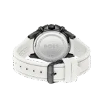 Hugo Boss Admiral Chronograph Black Dial White Rubber Strap Watch for Men-1513966-45mm-1