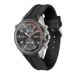 Hugo Boss Black Silicone Grey Dial Chronograph Men’s Watch-1513931-46mm-1