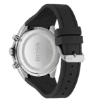 Hugo Boss Silicone Band Chronograph Analog Watch for Men-Black-1513855-46mm-1