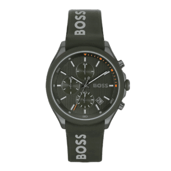 Hugo Boss Silicone Green Dial Chronograph Men's Watch-1514060-45mm-1