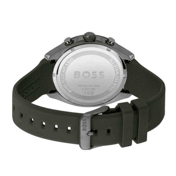 Hugo Boss Silicone Green Dial Chronograph Men's Watch-1514060-45mm-4
