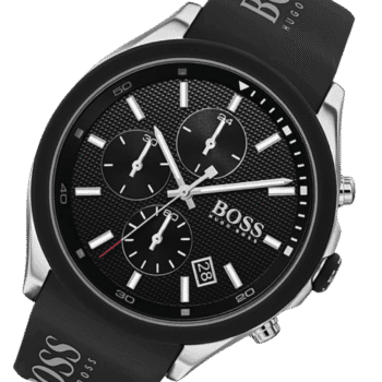 Hugo Boss Velocity Men's Chrono Watch Blac Dial and Black Strap-1513716-44mm-2