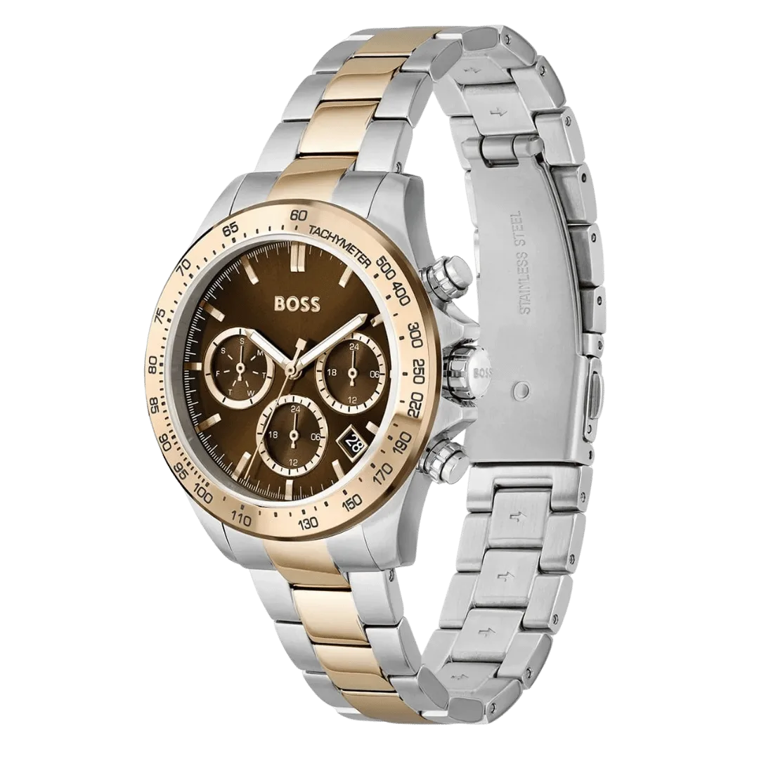 Original BOSS Analogue 1502617 Multifunction Quartz Watch for Women Collection Novia with Stainless Steel or Ceramic Bracelet Brown Classic-2 Original BOSS Analogue 1502617 Multifunction Quartz Watch for Women Collection Novia with Stainless Steel or Ceramic Bracelet Brown Classic-2