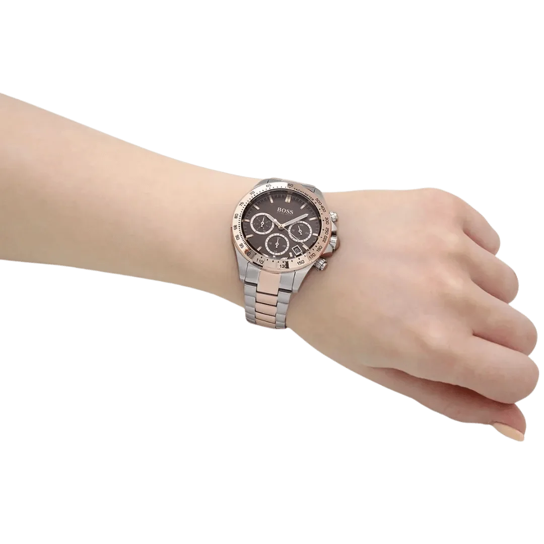 Original BOSS Analogue 1502617 Multifunction Quartz Watch for Women Collection Novia with Stainless Steel or Ceramic Bracelet Brown Classic-4 Original BOSS Analogue 1502617 Multifunction Quartz Watch for Women Collection Novia with Stainless Steel or Ceramic Bracelet Brown Classic-4