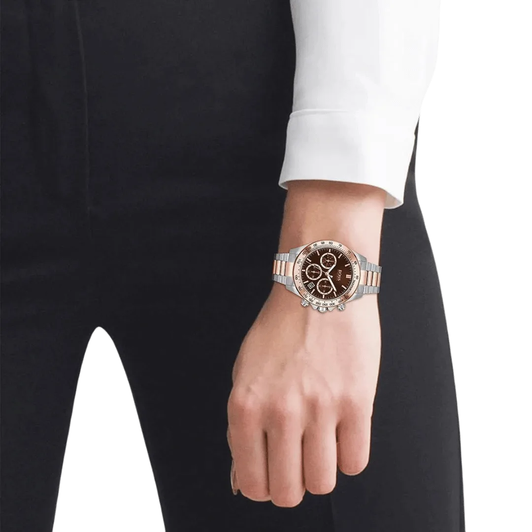 Original BOSS Analogue 1502617 Multifunction Quartz Watch for Women Collection Novia with Stainless Steel or Ceramic Bracelet Brown Classic-5 Original BOSS Analogue 1502617 Multifunction Quartz Watch for Women Collection Novia with Stainless Steel or Ceramic Bracelet Brown Classic-5