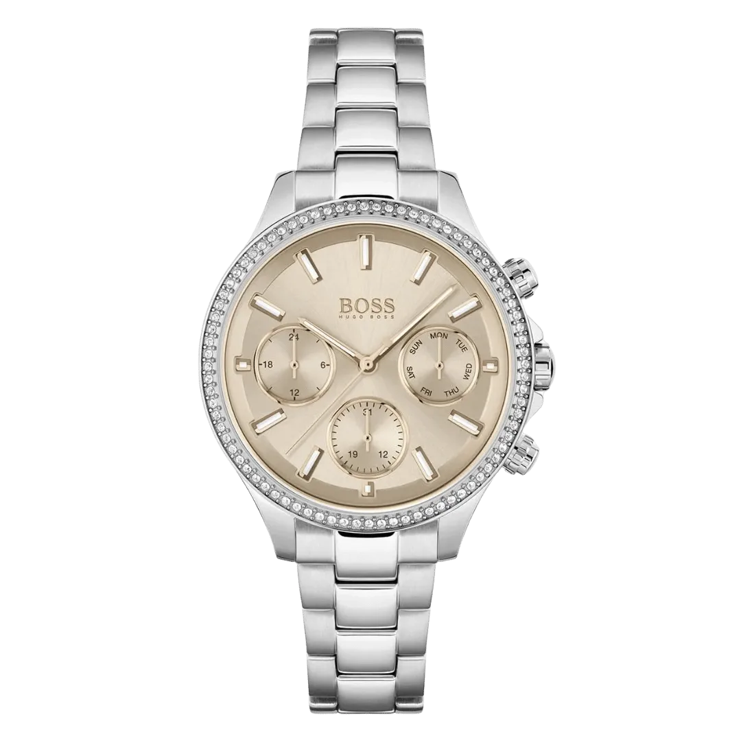 Original BOSS Analogue Multifunction Quartz Watch for Women with Silver Stainless Steel Bracelet-1502565 Silver-1