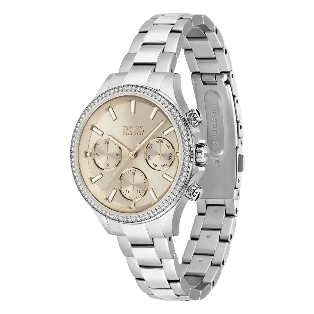 Original BOSS Analogue Multifunction Quartz Watch for Women with Silver Stainless Steel Bracelet-1502565 Silver-2