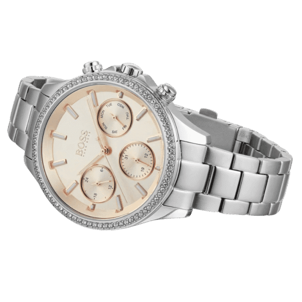 Original BOSS Analogue Multifunction Quartz Watch for Women with Silver Stainless Steel Bracelet-1502565 Silver-3