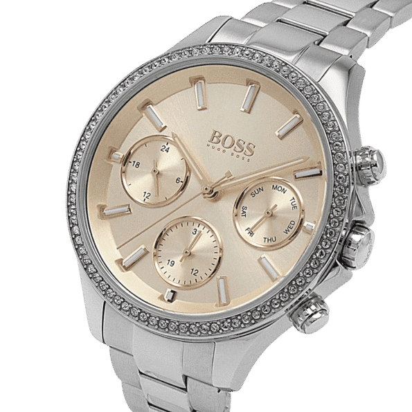 Original BOSS Analogue Multifunction Quartz Watch for Women with Silver Stainless Steel Bracelet-1502565 Silver-4