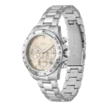 Original BOSS Analogue Multifunction Quartz Watch for Women with Silver Stainless Steel Bracelet-1502615 Carnation Gold bracelet-1