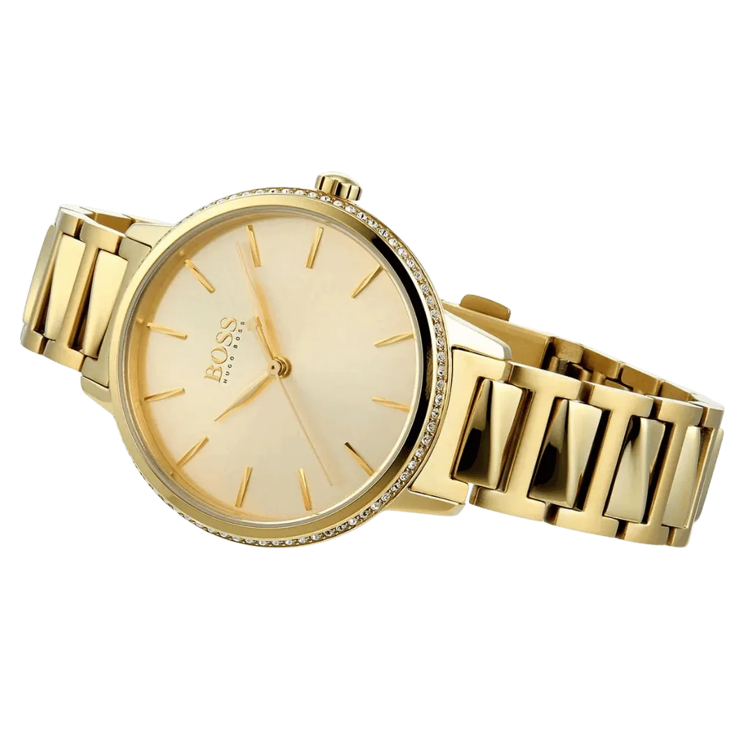 Original BOSS Analogue Quartz Watch for Women with Gold colored Stainless Steel Bracelet 1502541 Gold bracelet-4 Original BOSS Analogue Quartz Watch for Women with Gold colored Stainless Steel Bracelet 1502541 Gold bracelet-4