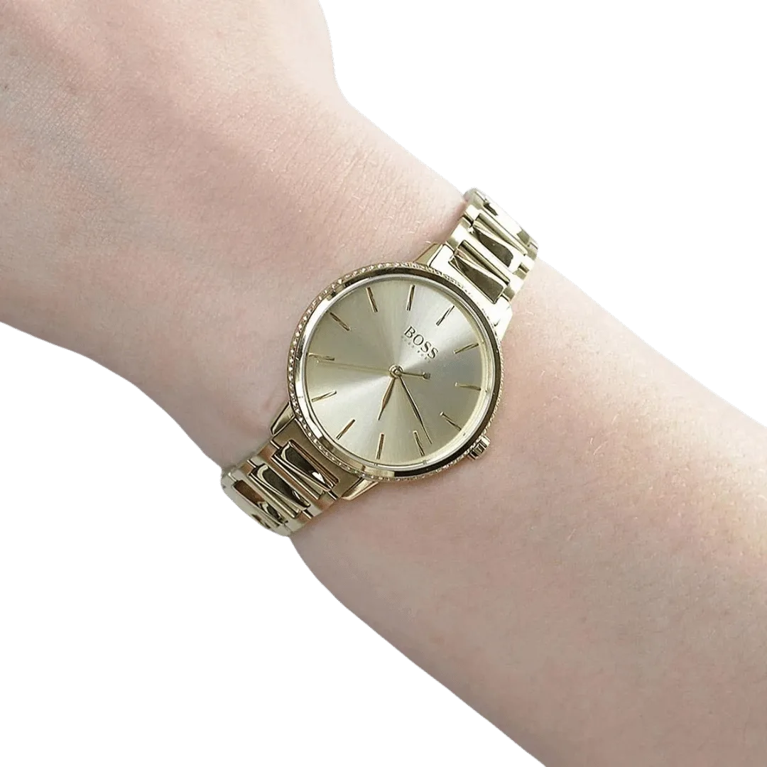 Original BOSS Analogue Quartz Watch for Women with Gold colored Stainless Steel Bracelet 1502541 Gold bracelet-8 Original BOSS Analogue Quartz Watch for Women with Gold colored Stainless Steel Bracelet 1502541 Gold bracelet-8