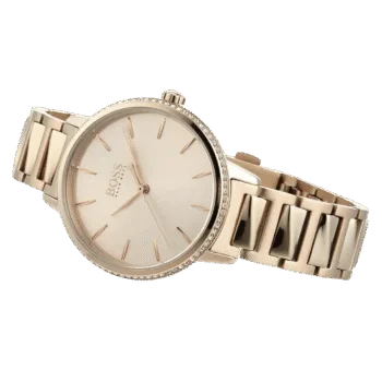 Original BOSS Signature Rose Gold Tone Ladies Watch 1502540-34mm-2