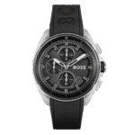 Original BOSS Volane Chronograph Gents Rubber Watch 1513953-44mm-1