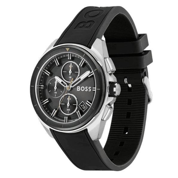 Original BOSS Volane Chronograph Gents Rubber Watch 1513953-44mm-2