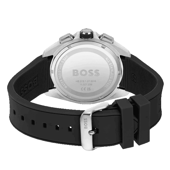 Original BOSS Volane Chronograph Gents Rubber Watch 1513953-44mm-5