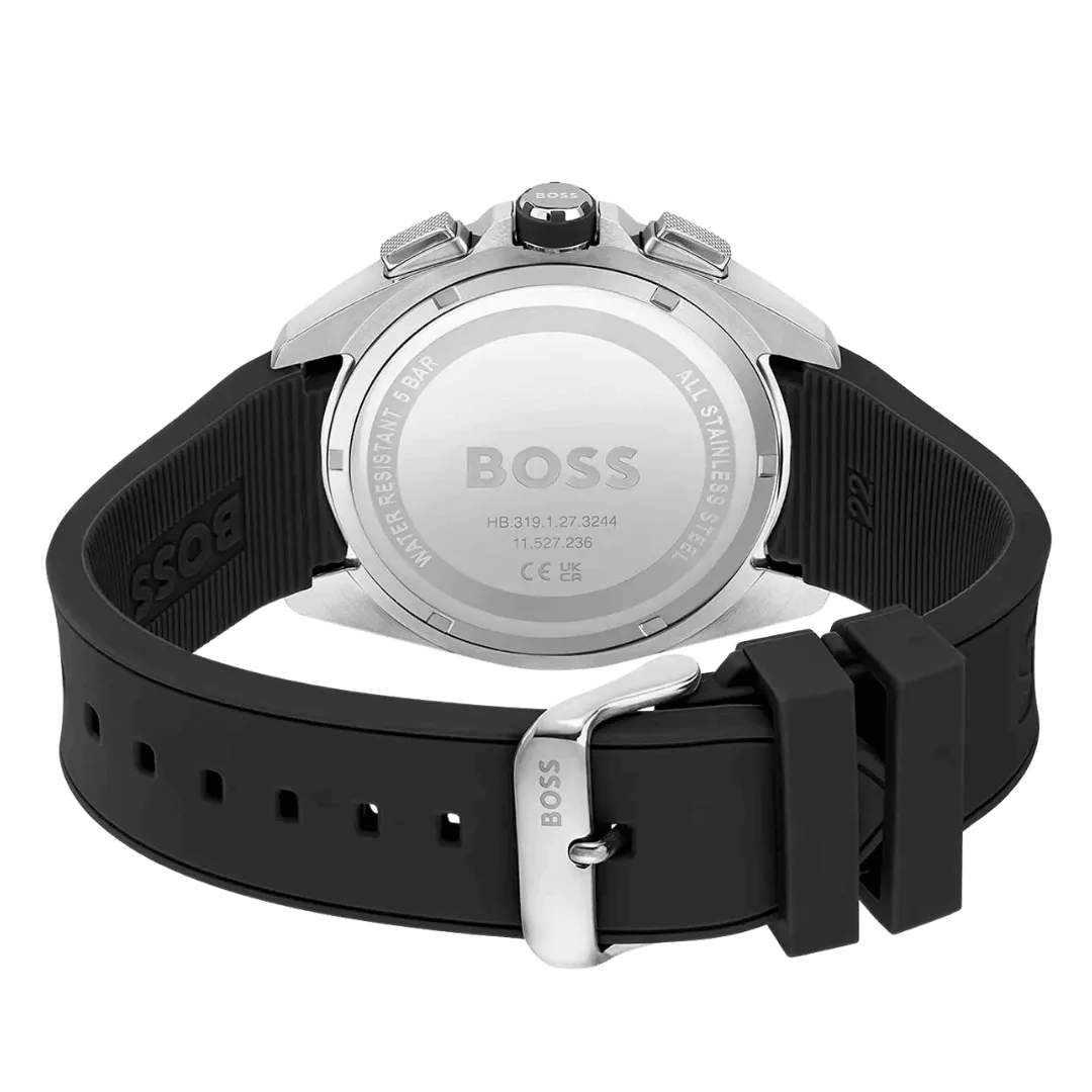 Original BOSS Volane Chronograph Gents Rubber Watch 1513953-44mm-5