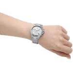Original BOSS Women Analog Quartz Watch with Stainless Steel Strap 1502616, Silver White, bracelet1