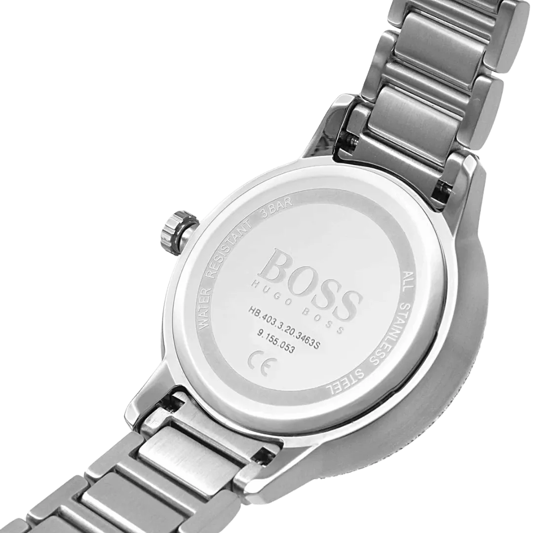 Original BOSS Women's Analogue Quartz Watch 1502567 Signature with Stainless Steel Band Silver-Rose Gold 34mm bracelet-5 Original BOSS Women's Analogue Quartz Watch 1502567 Signature with Stainless Steel Band Silver-Rose Gold 34mm bracelet-5
