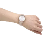 Original BOSS Women’s Analogue Quartz Watch 1502567 Signature with Stainless Steel Band Silver-Rose Gold 34mm bracelet-1