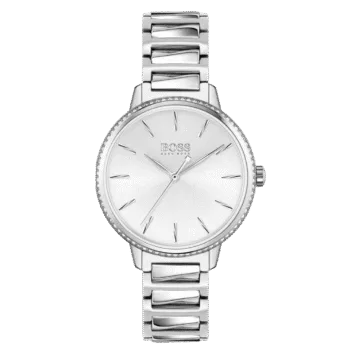 Original Boss By Hugo Boss Lady Watch Silver Color 1502539-S007 Silver unitalla bracelet-34mm-1