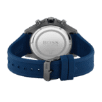 Original Boss GLOBETROTTER 1513821 Mens Chronograph Blue Rubber Strap 46mm-1