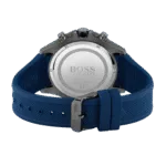 Original Boss GLOBETROTTER 1513821 Mens Chronograph Blue Rubber Strap 46mm-1