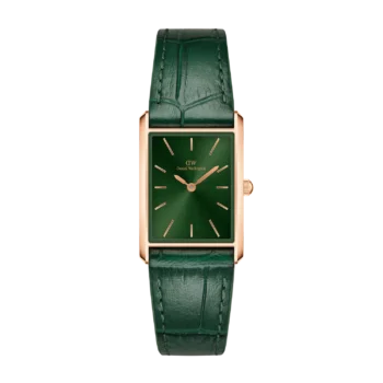 Original Daniel Wellington Bound Emerald Crocodile Champagne Gold Women Watch DW00100694 -1