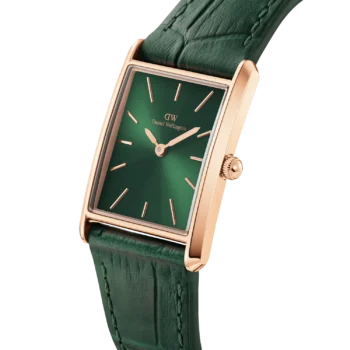 Original Daniel Wellington Bound Emerald Crocodile Champagne Gold Women Watch DW00100694 -2