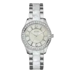 Original GUESS Goddess Analog Mother of Pearl Dial Men's Watch - W0074L1 - 37mm