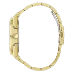 Original GUESS Mens Sport Multifunction 44mm Watch– Gold-Tone Stainless Steel Case with Crystal Dial Bracelet Gold-Tone ONE-1