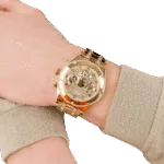 Original GUESS Mens Sport Multifunction 44mm Watch– Gold-Tone Stainless Steel Case with Crystal Dial Bracelet Gold-Tone ONE-1