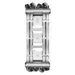 Original GUESS-W1121L1-SILVER TONE STAINLESS AND SILVER MULTI-CHAIN BRACELET-ADJUSTBLE-G-LINK-28mm-1