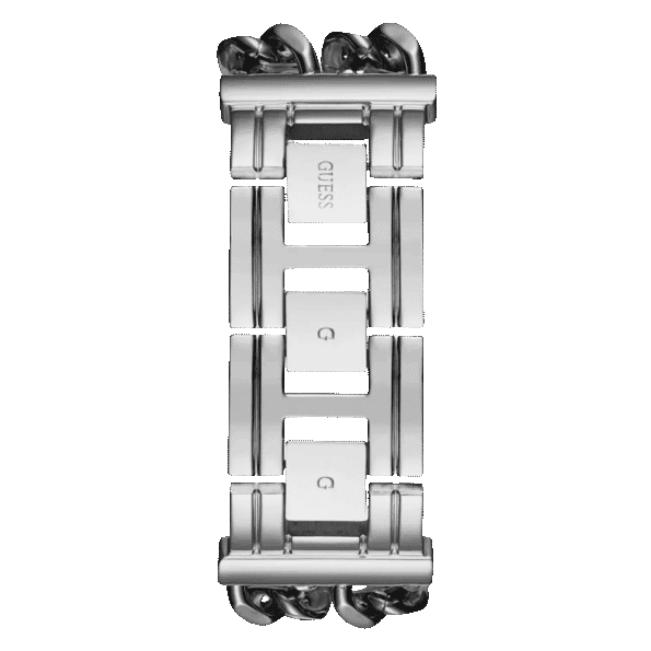 Original GUESS-W1121L1-SILVER TONE STAINLESS AND SILVER MULTI-CHAIN BRACELET-ADJUSTBLE-G-LINK-28mm-3