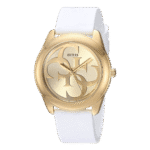 Original Guess Gold Dial Analog Women’s Watch-W0911L7-White Strap-40mm-1