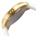 Original Guess Gold Dial Analog Women’s Watch-W0911L7-White Strap-40mm-1