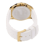 Original Guess Gold Dial Analog Women’s Watch-W0911L7-White Strap-40mm-1