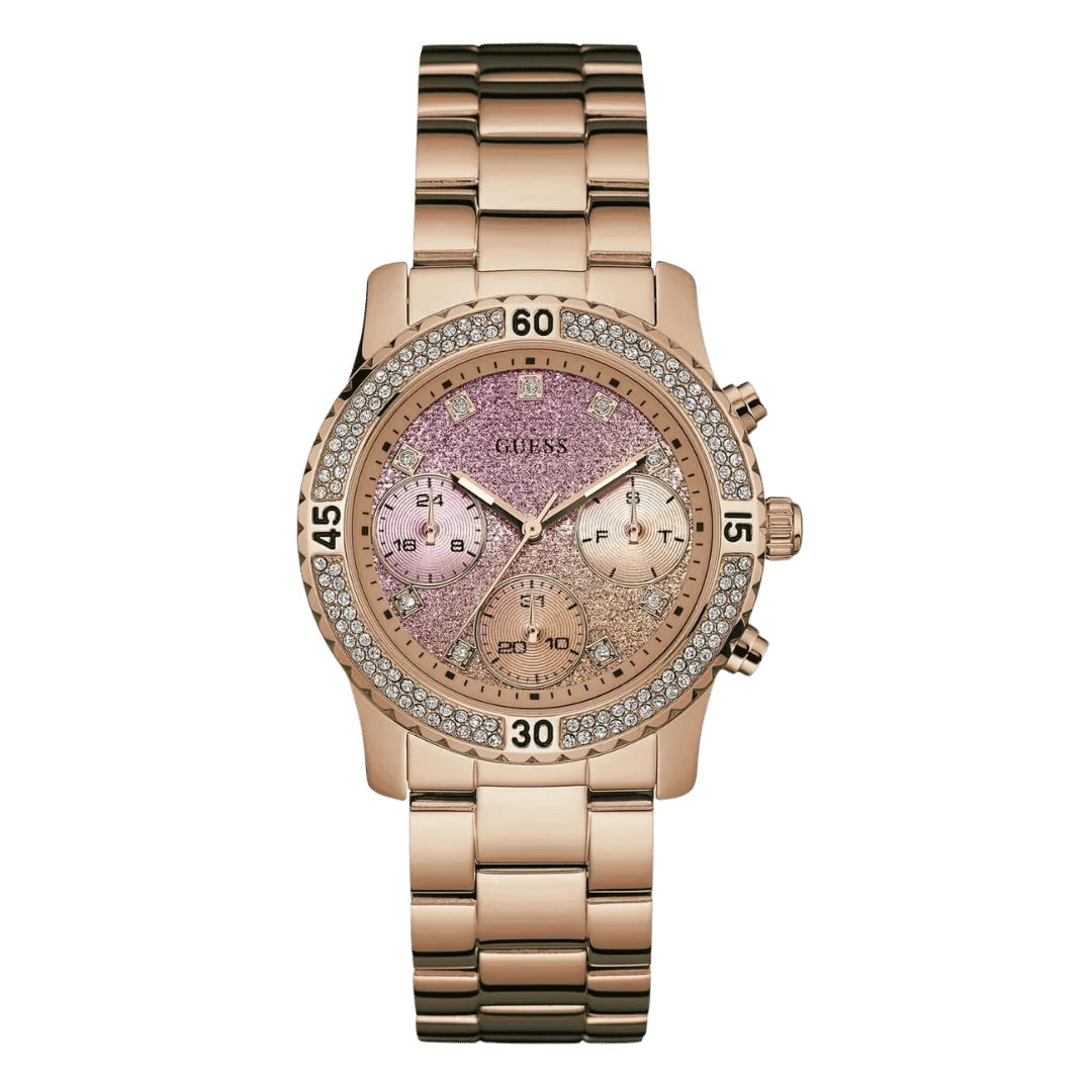 Original Guess Women's Multi Color Dial Stainless Steel Band Watch-W0774L3-38mm-1